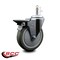 Service Caster 5'' Gray Polyurethane Wheel Swivel 7/16'' Grip Ring Stem Caster with Brake SCC-GR20S514-PPUB-PLB-716138 - alternate 4